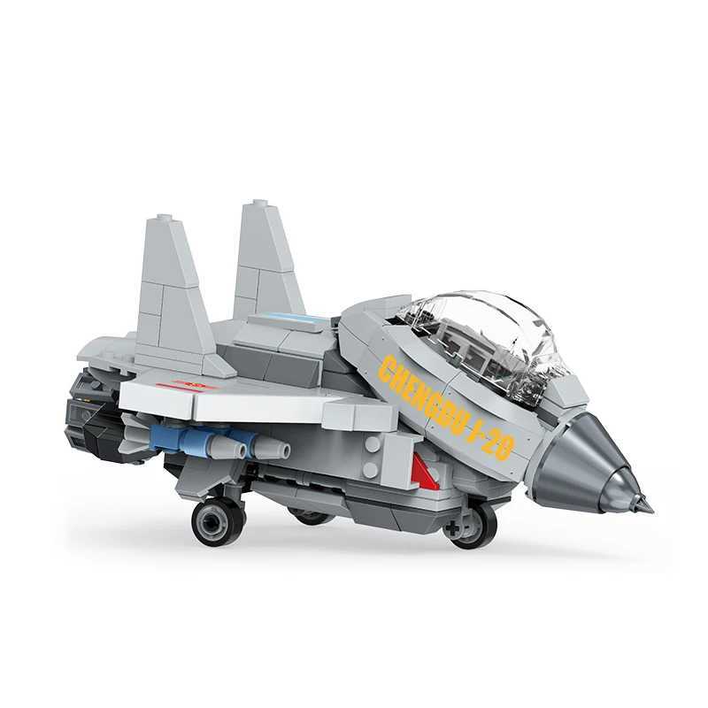 KNEW BUILT Fighter Jet Mini Building Block Toy Set for Kids Boy Adult Beginner Military Plane Airplane Pirate Transporter Brick J251022