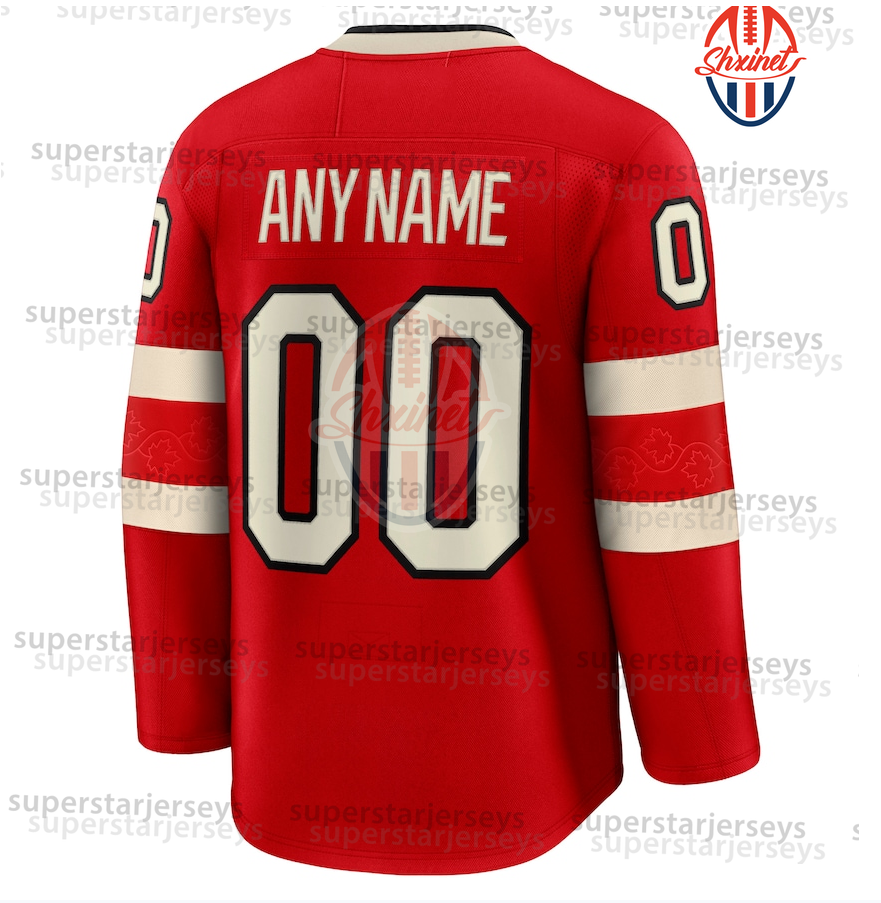 Sidney Crosby 87 Hockey Jersey 97 16 61 8 29 - Long Sleeve Team Adult/Youth 4-Nation Premium Red Hockey Jerseys