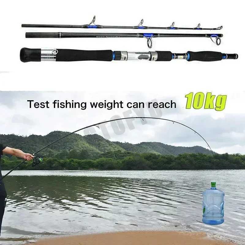 Fishing Lure Rod 18m 21m 3 Section Superhard Lure 70250g Trolling Fishing Rod Carbon Fast Surf Boat Raft Spinning Fishing RodW251022