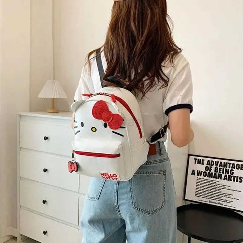 Sanrio Anime Kawaii Hello Kitty Cinnamoroll My Melody Kuromi Backpack Crossbody Messenger Bag PU Leather Kawaii Student Backpack L251022
