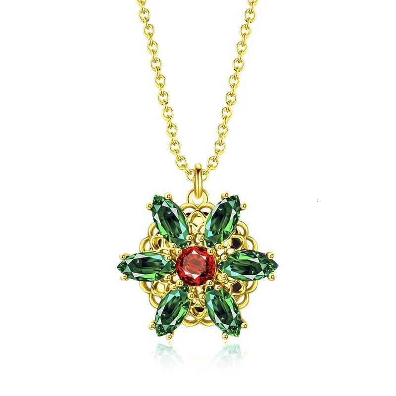 Valily Anastasia NecklaceTogether In Paris Emerald Stone Flower Necklace Lost Princess Inspired Pendant Necklace for Women V251022