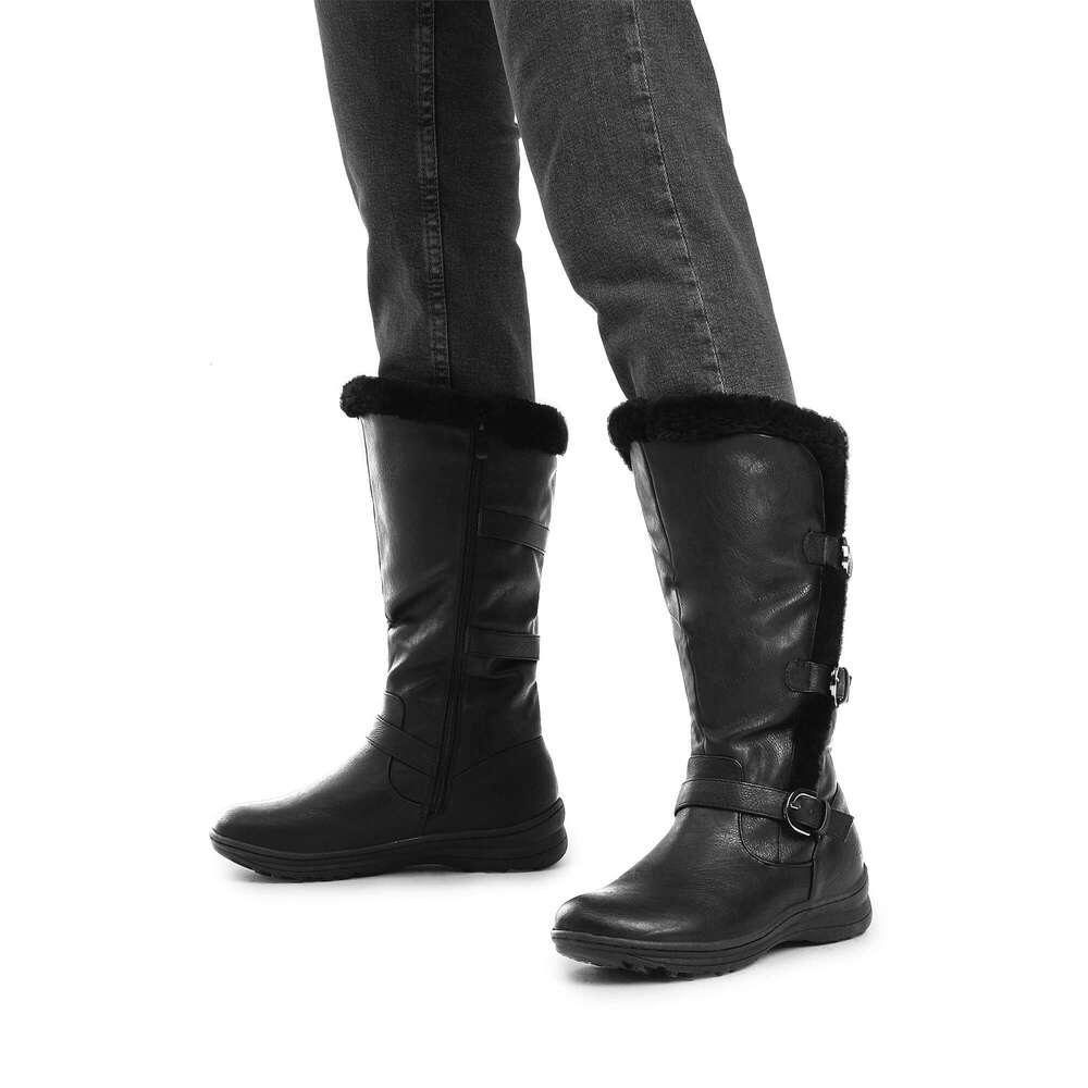 Women's Winter Fully Fur Lined Zipper Closure Snow Knee High Boots DREAM PAIRS