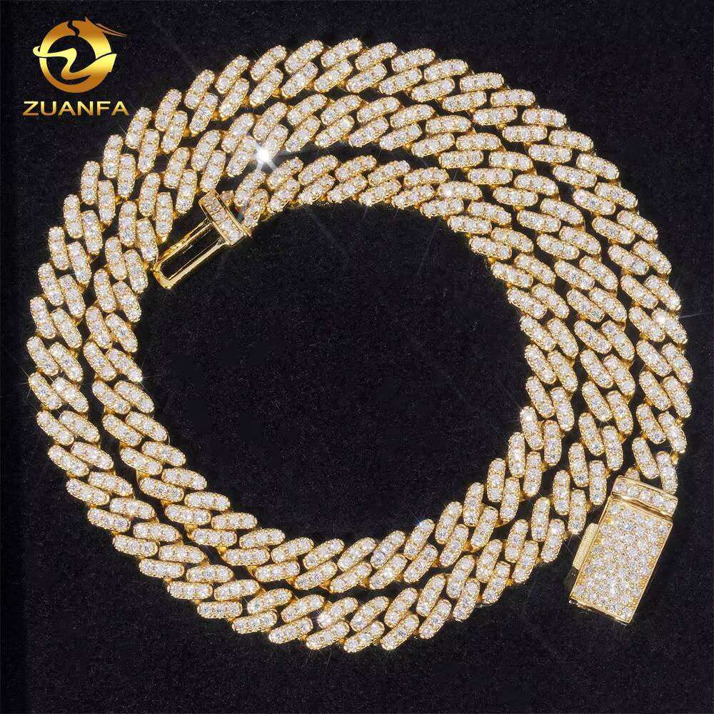 Pass Diamond Tester VVS Moissanite Lab Diamond Silver 925 6MM Cuban Bracelet and Chain Hip Hop Iced Out Jewelry Cuban Link Chain