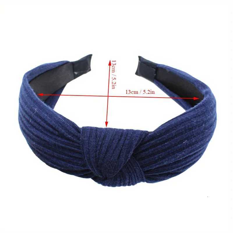 Knitted Knotted Solid Wide Headbands Women Girls New Fashion Hair Hoop Simple Cross Knot Hairbands Headwear Hair Accessories V251022