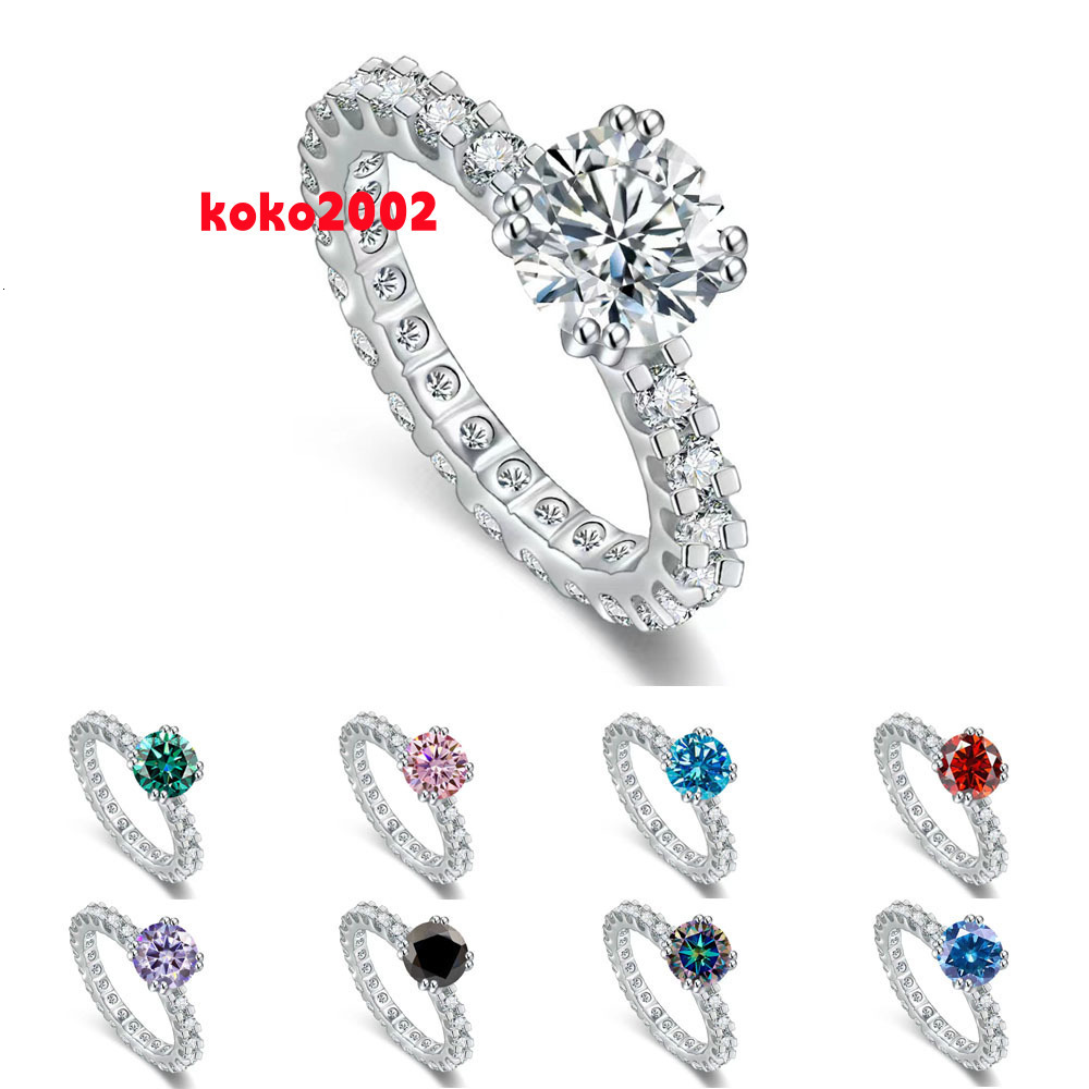 S925 Sterling Silver Plated 18K White Gold Diamond Ring with 20ct Dcolor VVS Moissanite Fashionable Luxury Moissanite Ring