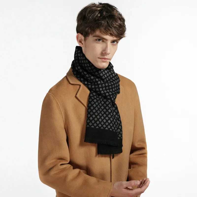 Luxury Brand Winter Plaid Cashmere Men Scarf Warm Checked Neck Scarfs Male Business Scarves Christmas Muffler for Men J251022