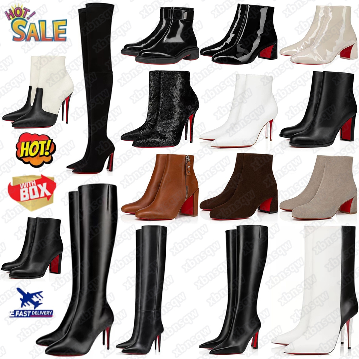 Red Boots bottomshoes Designer Reds Boot Trendy Womens Women Short Booties Black Platform Leather Ankle Brown Beige white high knee long #4r6y#