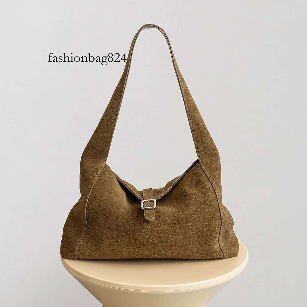 Genuine Grade Suede Leather Women's Tote Designer Brand Cowhide Ladies Shoulder Underarm Bag Small Handbag
