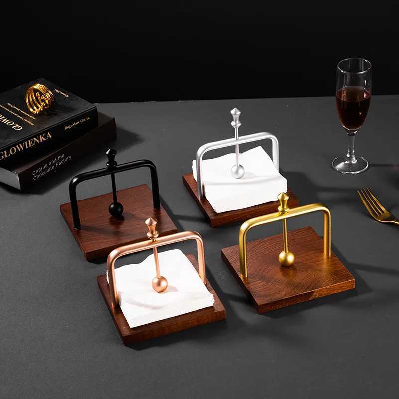 1pc Wooden Napkin Holder Cafe Western Restaurant Tissue Rack Vertical Paper Stand Elegant Design Dining Table Sturdy Decoration Y251022