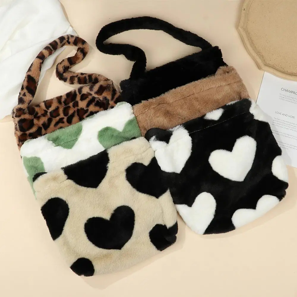 Women Girls Fluffy Shoulder Bag Tophandle Female Autumn Winter Handbag Plush Tote Fashion Shopping 251018