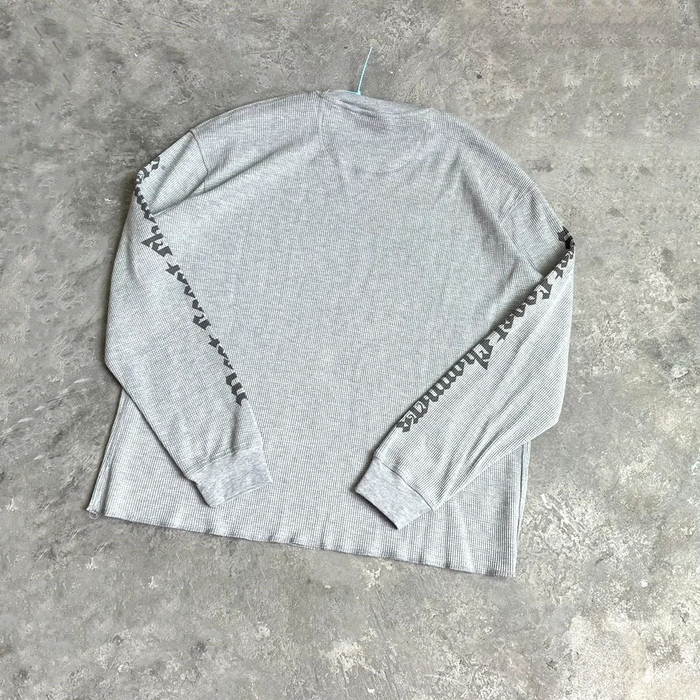 Yao Fashion Vintage Loose Streetwear HipHop Sanskrit Print Tee High Quality Long Sleeve Oversize Y2k T Shirt For Men 251020