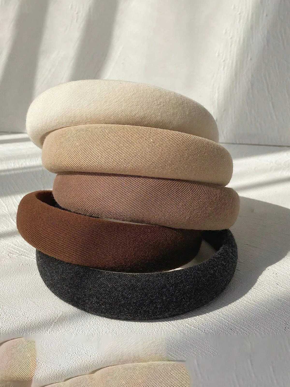 Fashion Solid Color Hair Bands Girls Vintage Elastic Headbands Sponge Hairbands Hair Hoop Korean Hair Accessories for Women V251022