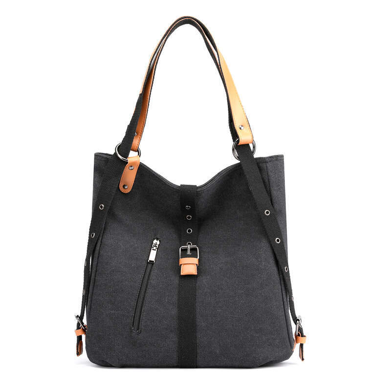 Hot Selling Women S Multifunctional In Canvas Backpack Can Be Worn On One Shoulder Or Crossbody High Quality