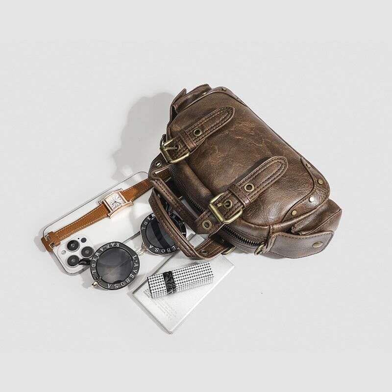 Trendy niche design retro hot girl style motorcycle versatile fashion hand held single shoulder crossbody underarm bag