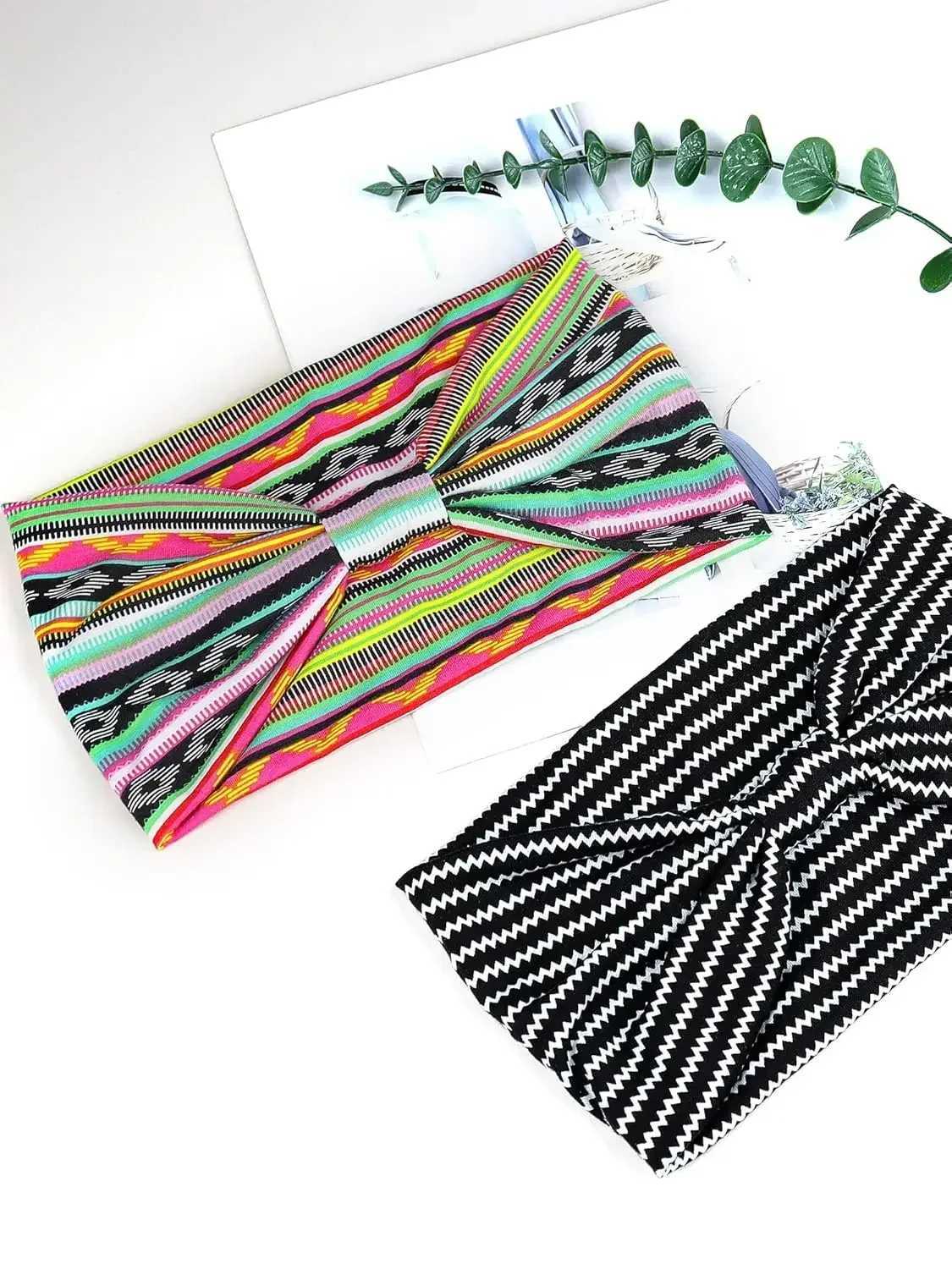 Twisted Wide Hair Bands for Women Wide Turban Workout Headband Fashion Yoga Hair Bands Boho Twisted Thick Hair Accessories V251022