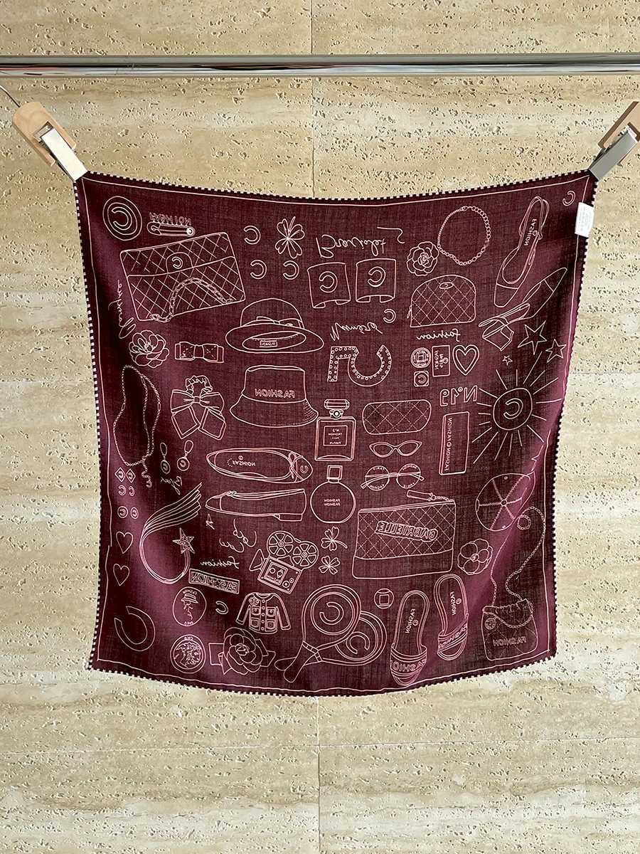 Double Faced Silk Wool Scarf 65CM Small Winter Scarves Hand Rolled Shawls Head Neck Accessories Christmas Lover Gift J251022