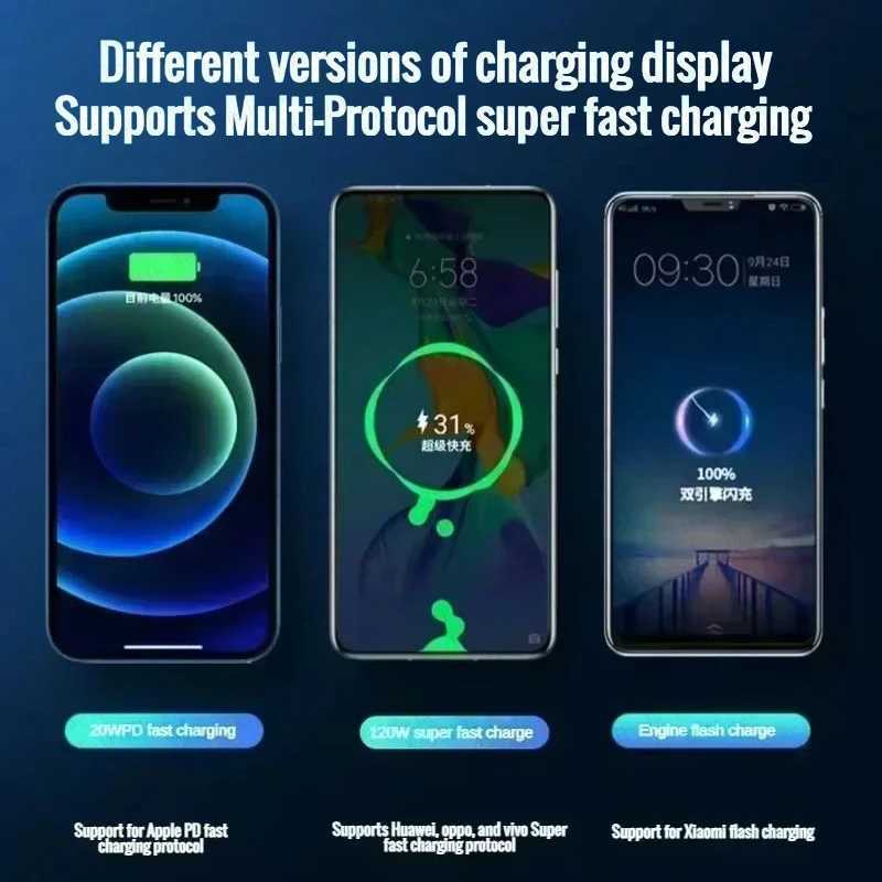 For Powerbank 50000mAh External Spare Battery Portable Charger super Fast Charging For iPhone Android Power Bank J251114