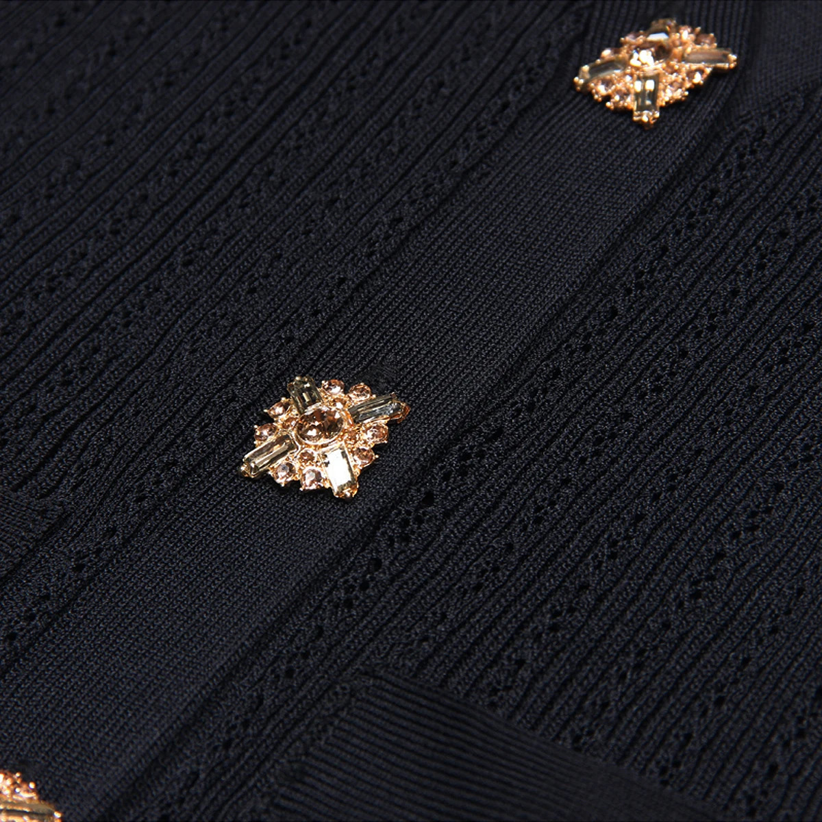 Five Color High Version Diamond Button Versatile Short Sleeved Knitted Top Cardigan Fish Tail Slim Half Skirt Set 251020