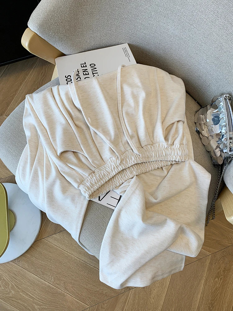 Lazy Style Loose FloorLength Pants Fashion Glutinous Rice WideLeg Pants Women Autumn Winter High Waist Casual Trousers 251022