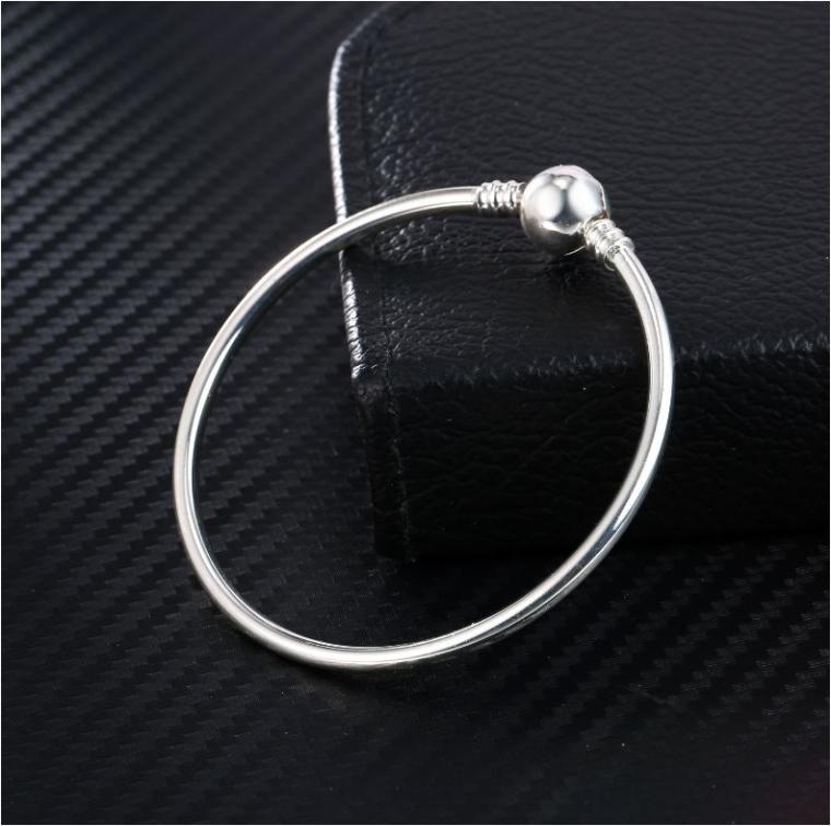 Wholesale 925 Sterling Silver Bracelets 3mm Chain Fit ra Charm Bead Bangle Bracelet DIY Jewelry Gift For Men Women2134211