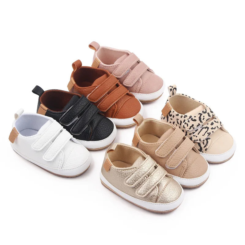 Rubber Sole Baby Shoes Kids Sneakers Girl Boy Solid Color Socks Infant Toddler Non Slip Sports 251022