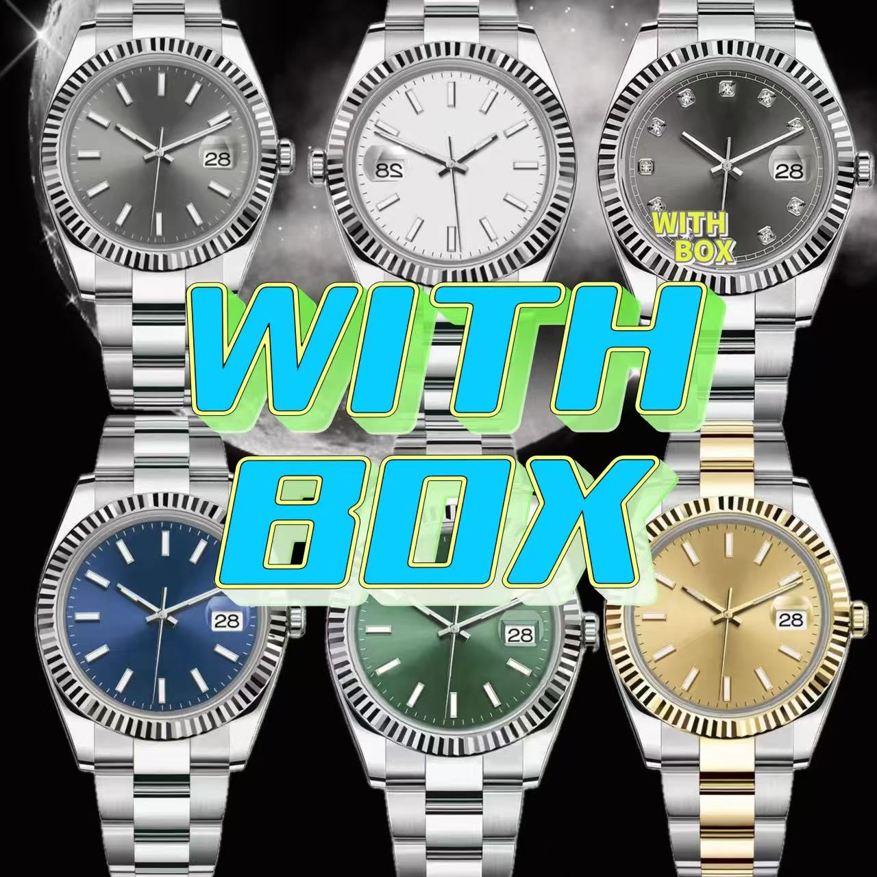 watches men 36mm 41mm sapphire glass stainless steel dial high quality sturdy waterproof mens watches with box aaa