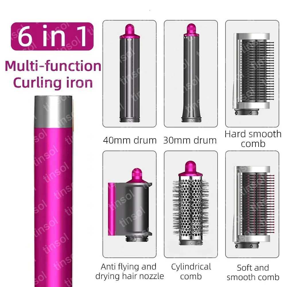 6 in1 MultiFunction Hair Dryer Curling Iron Styling Kit Removable withComb Attachment Volumizing Hair Dryer with Comb hairdryerXJ251022