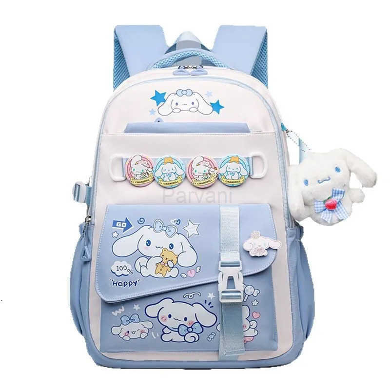 Sanrio Kuromi Melody Cute Cartoon Backpack Large Capacity School Bag for Girls Boy with Multi Pockets Students Cinnamoroll L251022