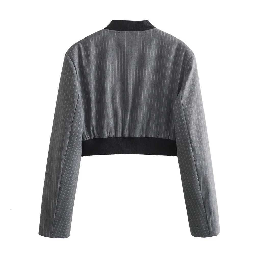 Summer New Product Womens Fashion Simple Standing Neck Long sleeved Short Jacket Coat Loose Pants Casual SetT251022