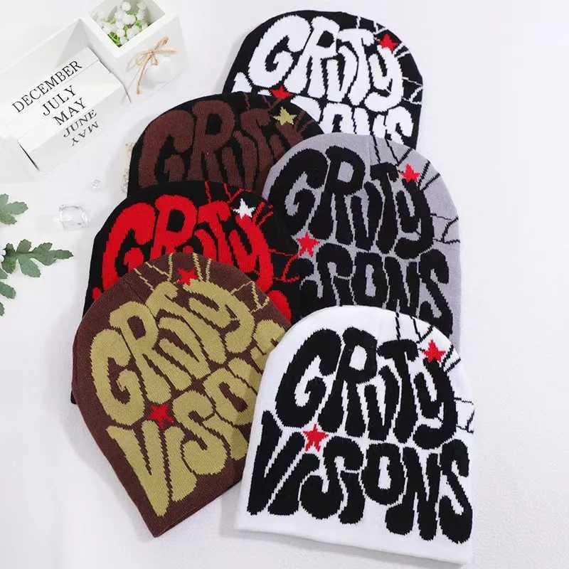 1PC Knitting Cap Men Women Paragraph Quality Beanie Cap Y2k Warm Fashion Hundred Take Ins New Net Red Design Sense Niche Cold Ca J251022