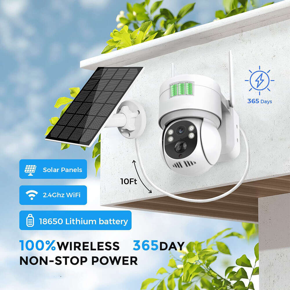4MP Solar Wireless WiFi ICSEE Battery Charging Camera Color Night Vision