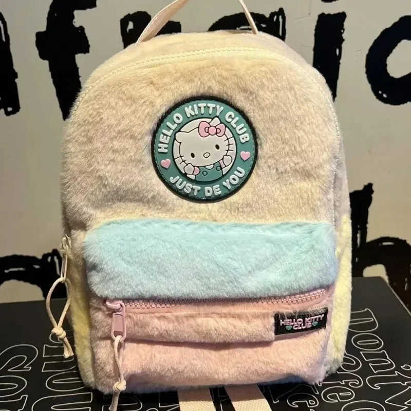 Sanrio 2025 New Hello Kitty Schoolbag Cartoon Backpack Multifunctional Children Cute Kindergarten Children School Gift L251022