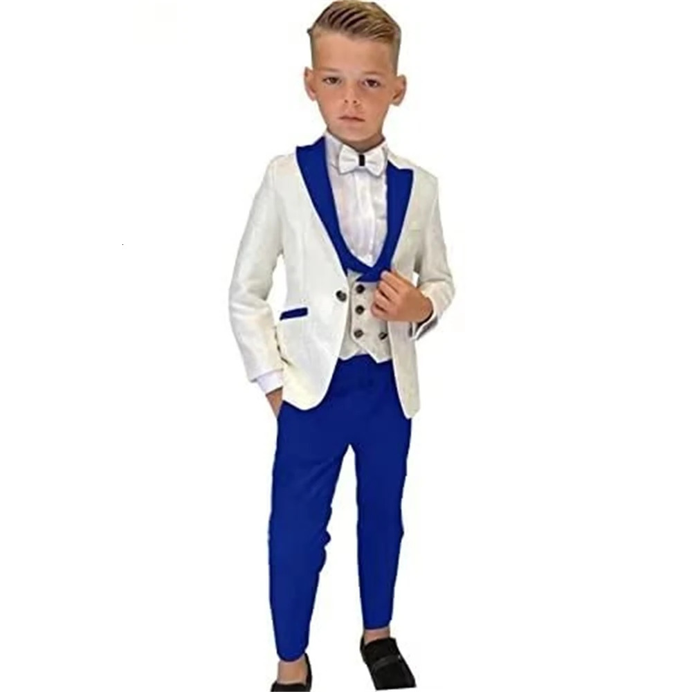 Paisley Classic 4Piece Suits for Boys 3T14 Smart Stylish Boys Tuxedo Formal Outfit Kids Blazer Vest Pants Back to School 251021