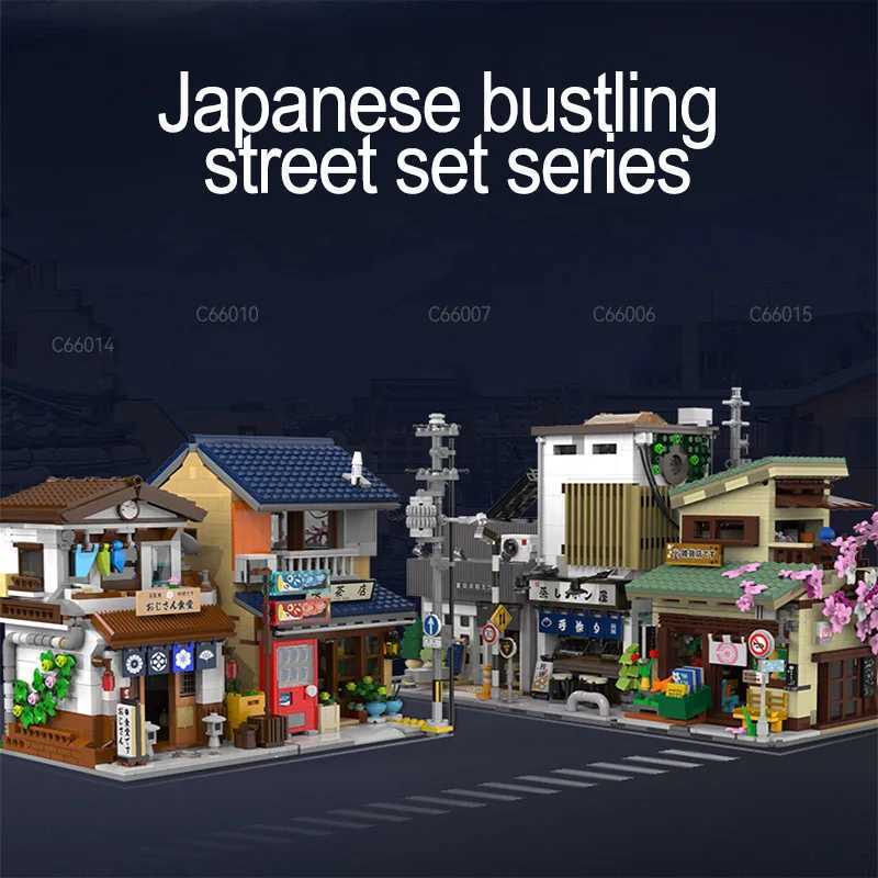 Cada LED City Japanese Style Canteen House Architecture Building Blocks Late Night Canteen Figures Bricks Toys for Kid Gifts J251022