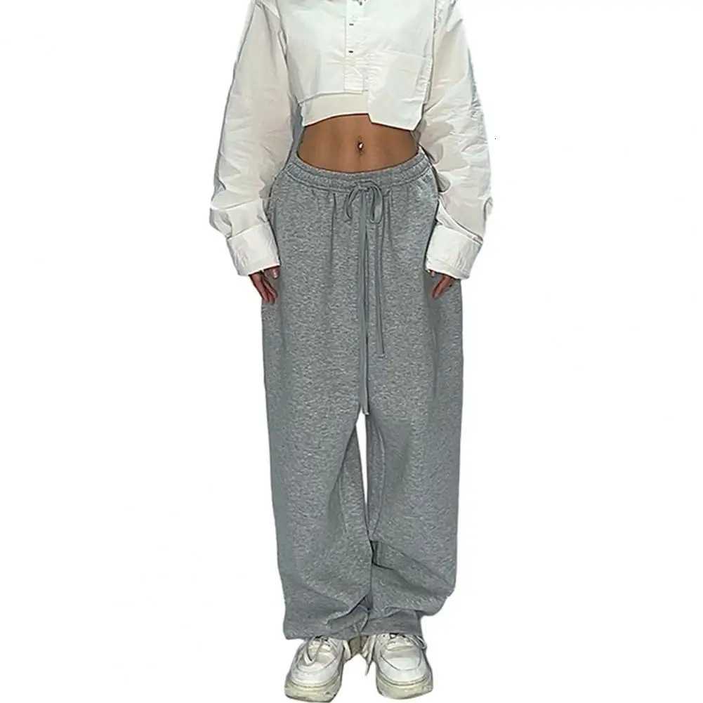 Casual Solid Sweatpants For Women High Waist Lace Up Loose Joggers Pant Classic Baggy Streetwear Female Sport Dance Trouser Y2KT251022