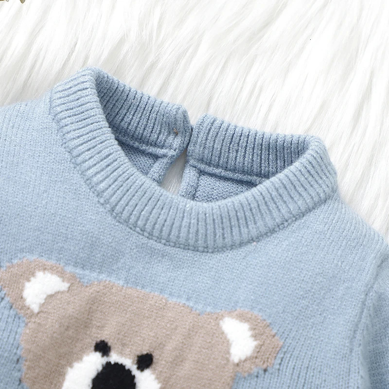 018m Baby Rompers Hats Sets Spring Fall Winter Blue Long Sleeve Knitted born Boys Outwear Playsuits Costumes 2pcs Suits 251022