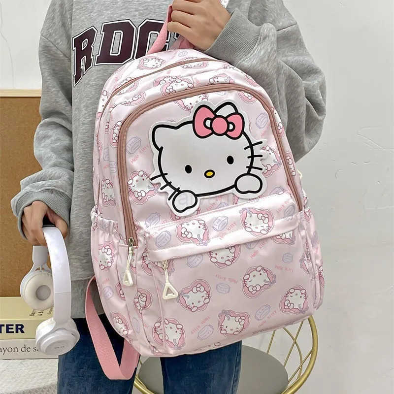 Sanrio Start Of School Season Backpack Anime Kuromi Cinnamoroll Student Bag Large Capacity Women Bag For Children Girls Gift L251022