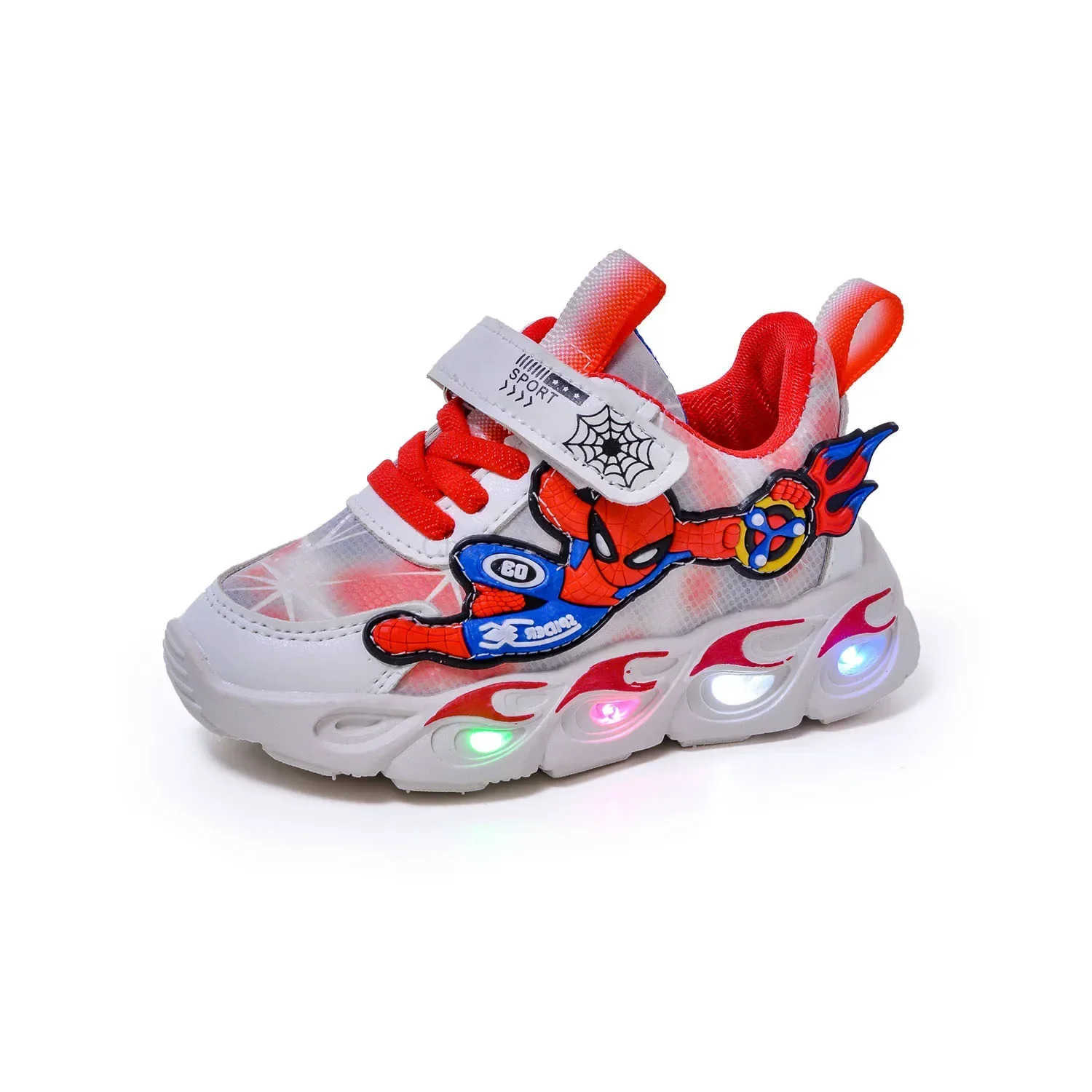 Disney Fashion Spiderman Baby Boys SpringAutumn Lighted Trendy Kids Boy Sports Casual Childrens Sneakers H251022