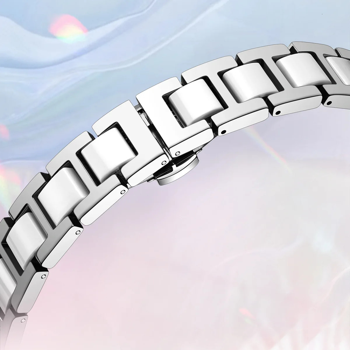 Mark Fairwhale Dress Pink Diamond Watch For Women Fashion Ceramic Chain Quartz Watch Brilliant Beimu Wristwatch Ladies 251021