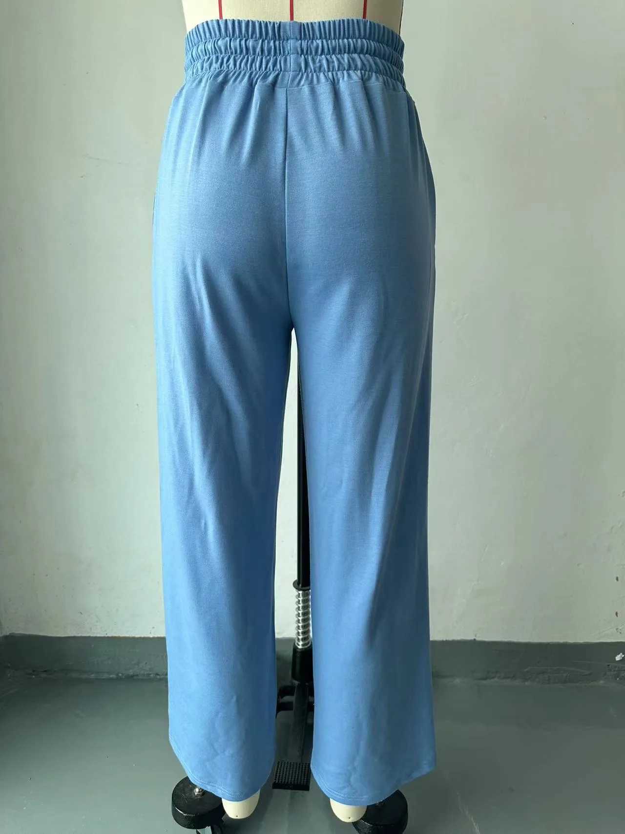 Sports pants for women in autumn 2023 new straight tube loose fitting sanitary pants wide leg pants outdoor dance casual pantT251022
