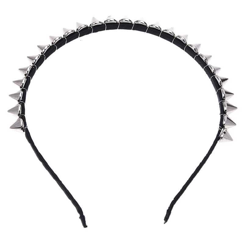 Silver Metal Stud Rivet Spike Headband Hair Head Band Aliceband Punk Girl V251022