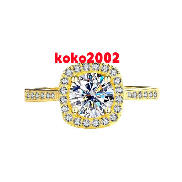 Luxurious 20 Grams White Bright Moissanite Engagement Ring 6Shaped Halo for Bride Lady Luxurious Quartz Rings