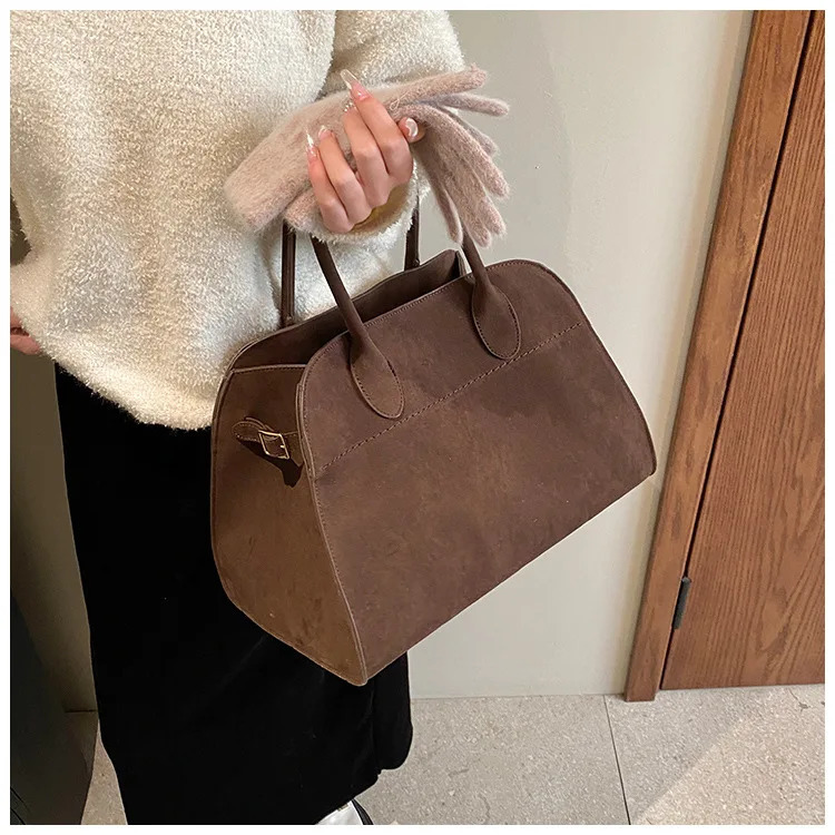 Ladies Tophandle Bag Highend Feel Niche n Large Capacity Vintage Commute Handbag For Autumnwinter Season 251018