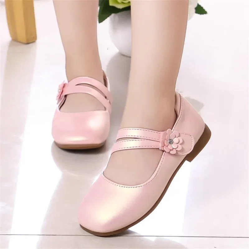 Girls Casual Flats Fashion Princess Flower Girl Mary Janes Flat Soft With Floral Children Shoes For Wedding Party Birthday Sweet 251021
