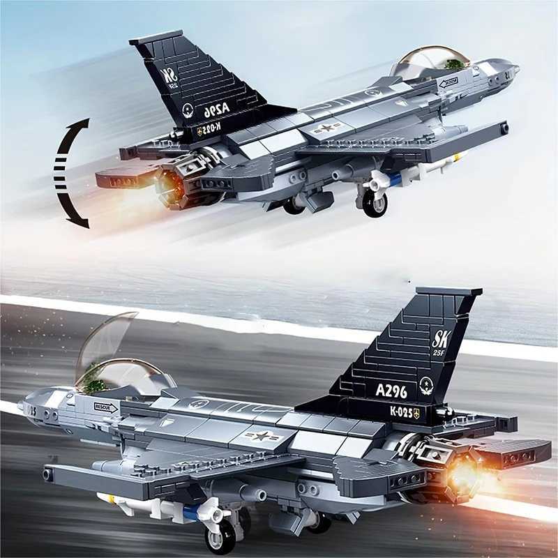 521pcs Military Series Fighter Plane Assembly Building Blocks Model Childrens Educational Toys For Christmas Gifts J251022