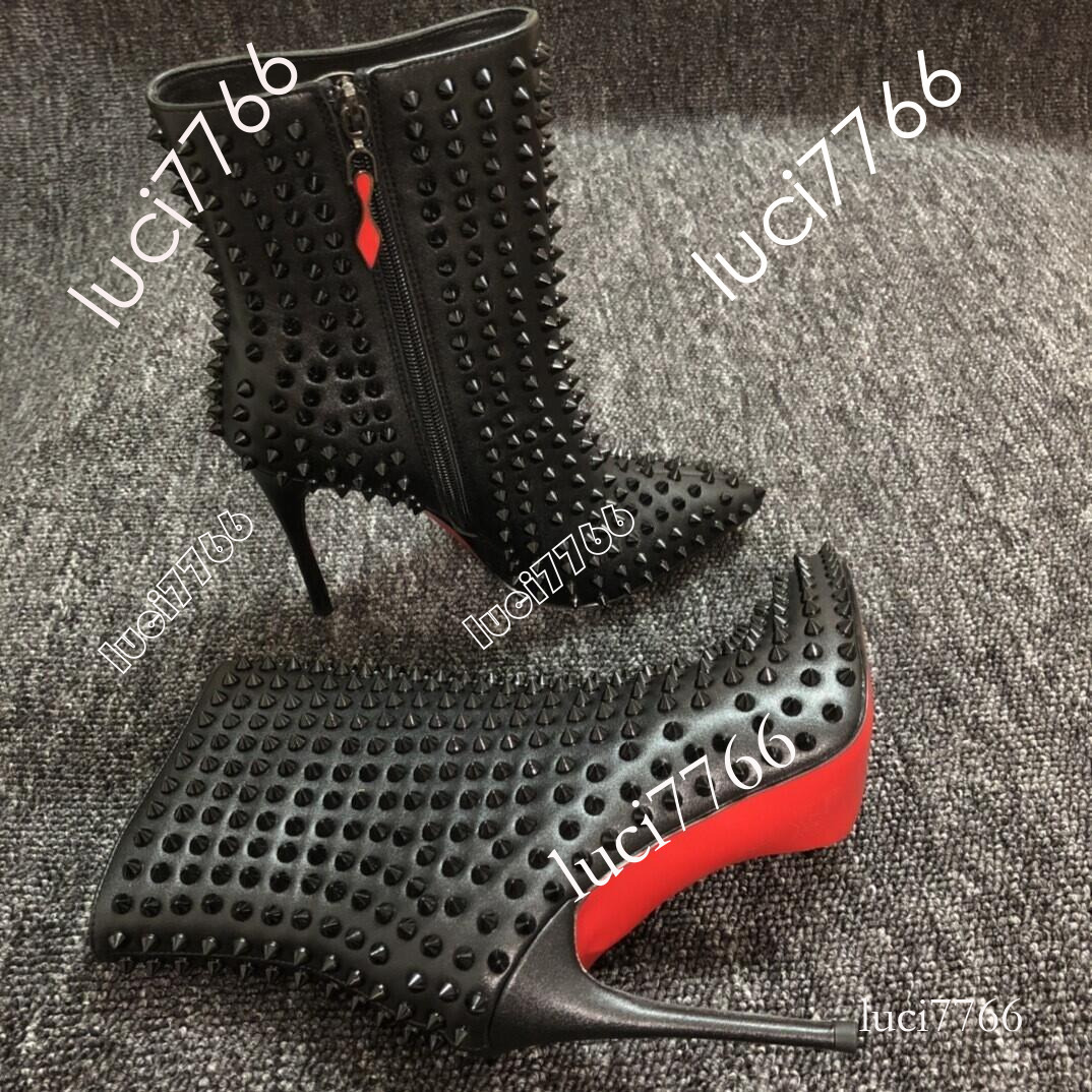 red bd boots Over the Knee Heels Boots Women's Classic Fashion Casual Heels Suede Brown Black Rivet heels designer boots Top designer ankle boots 32