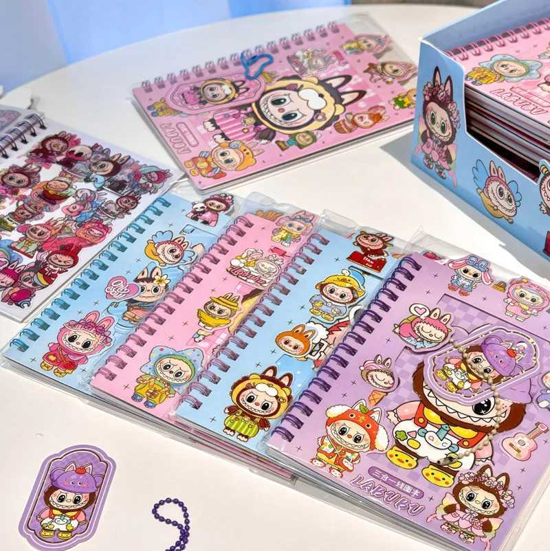 24pcs 1box Cartoon Cute Labu Booklet Coil Book Sticker Combination Book 27 Material Books ChildrenS Diy Booklet Material Gift J251022