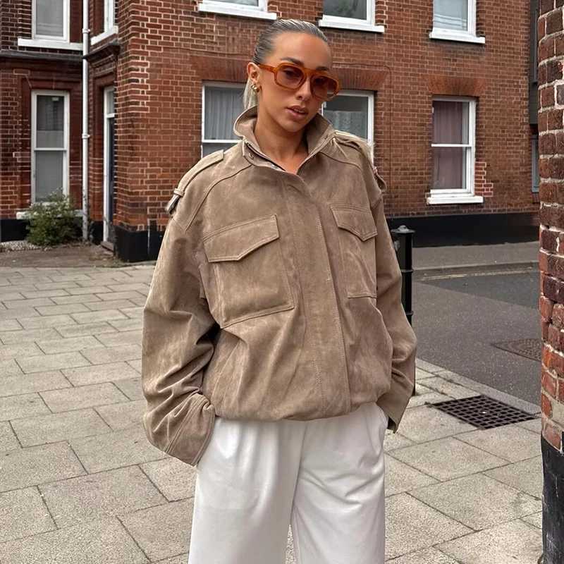 New Womens Jackets Autumn 2025 Fashion Loose Elegant Womens Street Warm Coats Jackets Autumn Chic Youth Travel Outerwear Y251105