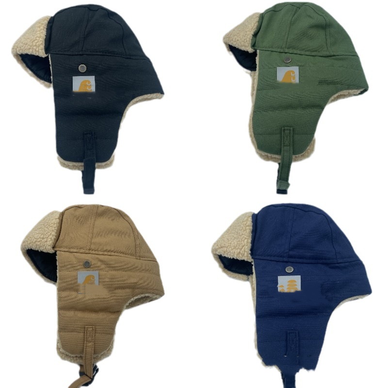 Men's Trapper Hat Designer Hats Cotton Rocker Fleece Foldable Ear Protection Hat Womens Biker Cap Winter Skiing Pilot Locomotive Cap