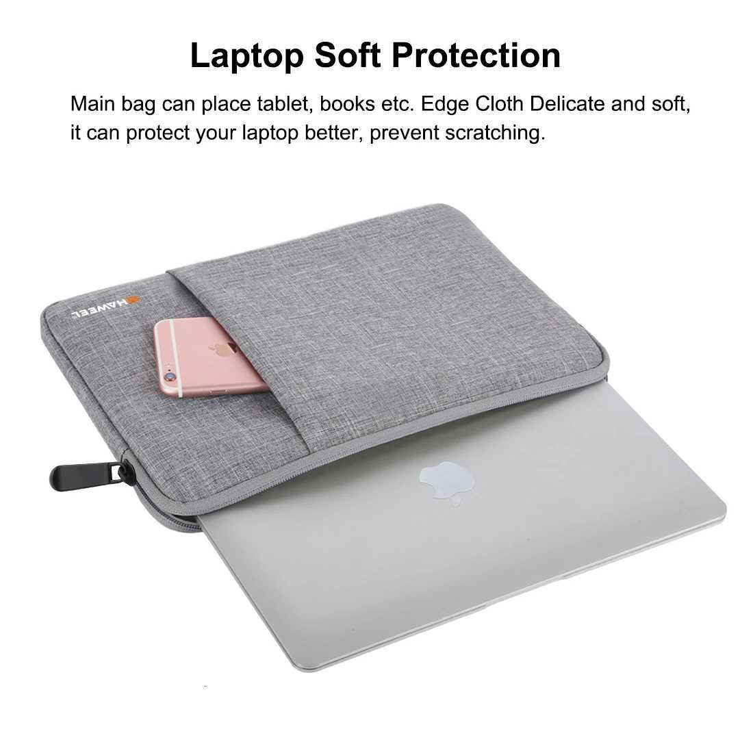 HAWEEL 15 13 11 inch Sleeve Case Zipper Briefcase Carrying Bag For Macbook Samsung Lenovo 11 13 15 inch Below Laptop Tablet W251022